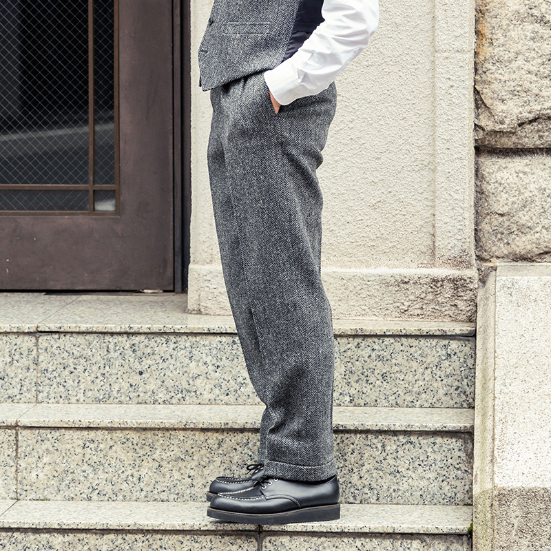 ハリスツイード（R）生地使用 ツータックパンツ | TEIJIN MEN'S